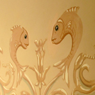 Illusionsmalerei - Bordüre Fische Illusionsmalerei - Bordüre Fische